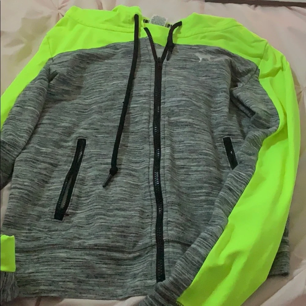 DONATED! PINK color block sweatshirt - Picture 1 of 16